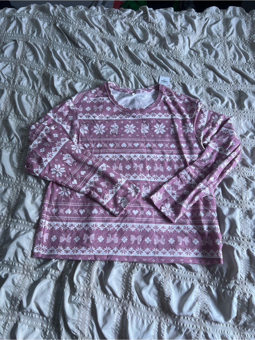 NWT Women’s Pink Fair Isle Pajama Set long sleeve and pants - hollister